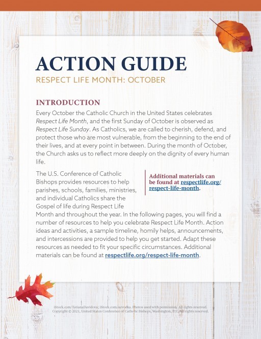 Respect Life Month Action Guide USCCB